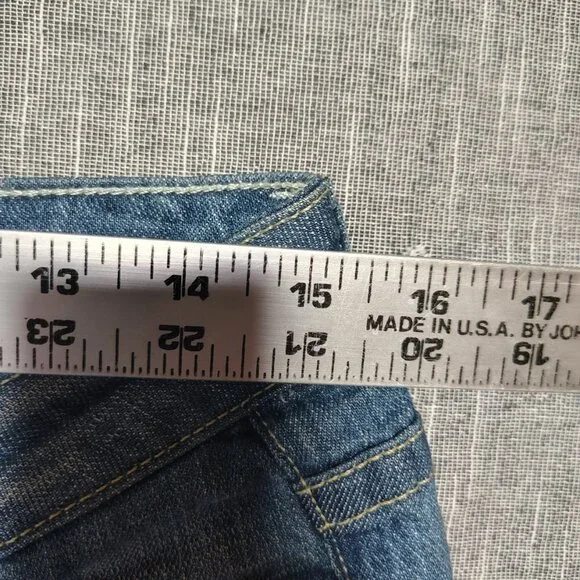 Robin's Jean Blue Straight Leg Jeans with Gold Accents - Picture 4 of 15